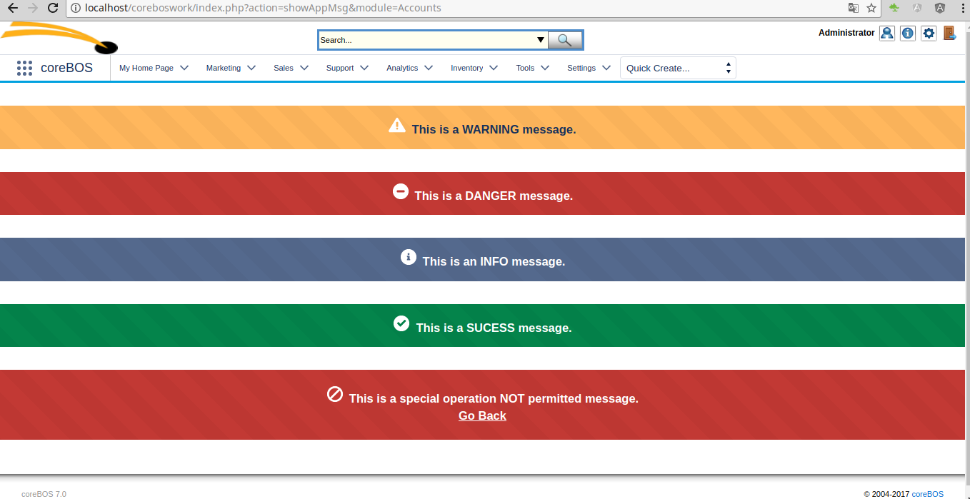 application message lightning design system