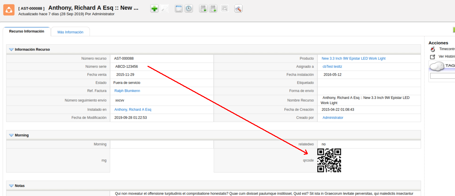 QR/EAN workflow task results