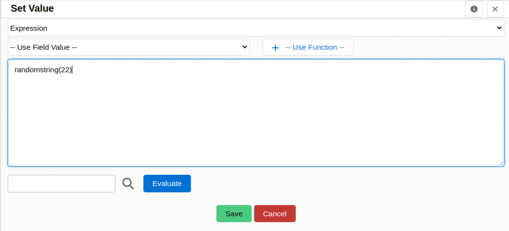 Random String workflow expression