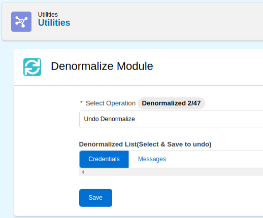 Unapply Denormalization